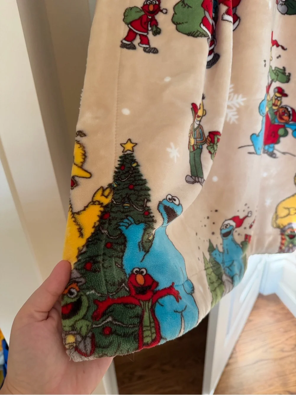 SESAME STREET Christmas Fleece Throw Blanket